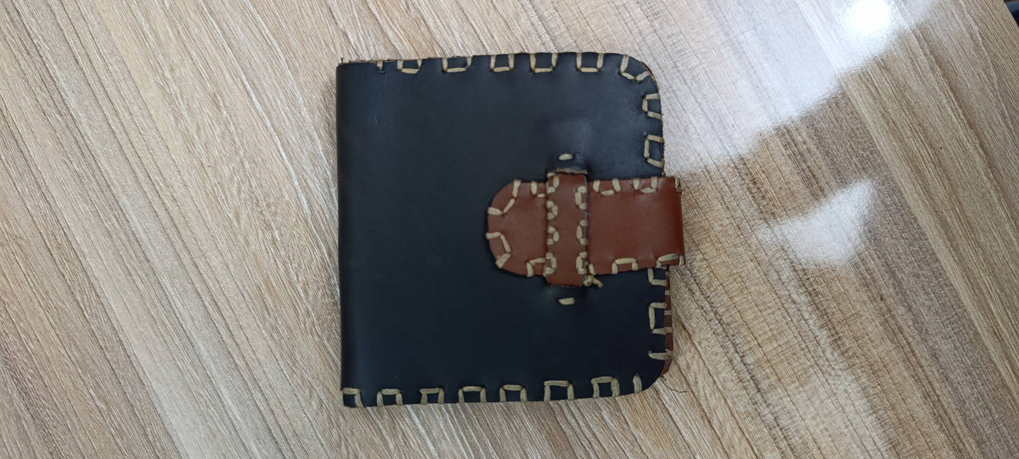 کیف پول مردانه چرم اصل دستدوز مدل سانتز B01
