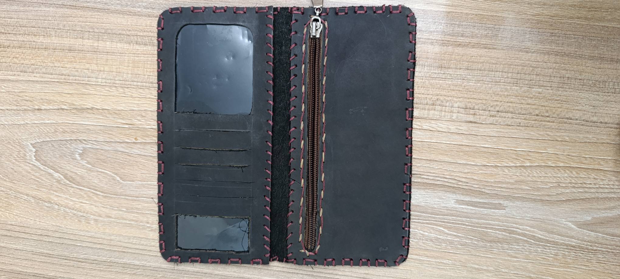 کیف پول مردانه چرم اصل دستدوز مدل برنارد A02