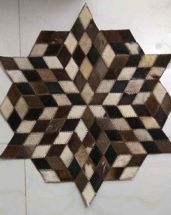 رومیزی ستاره پوست چرم گاوی اصل تبریز قطر ۶۵
